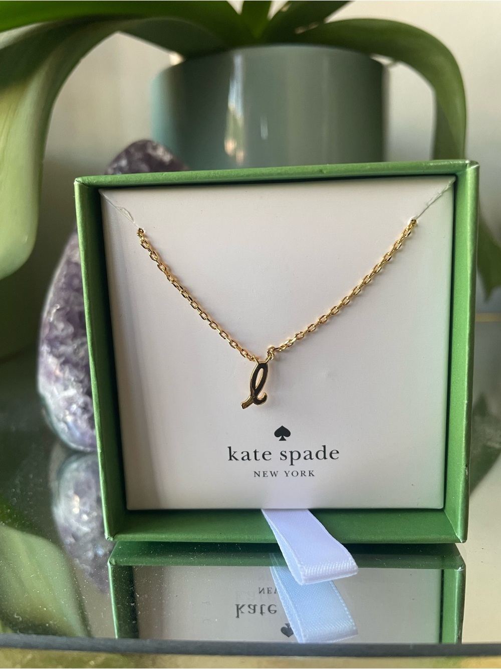 kate spade Gold Script 'L' Pendant Necklace